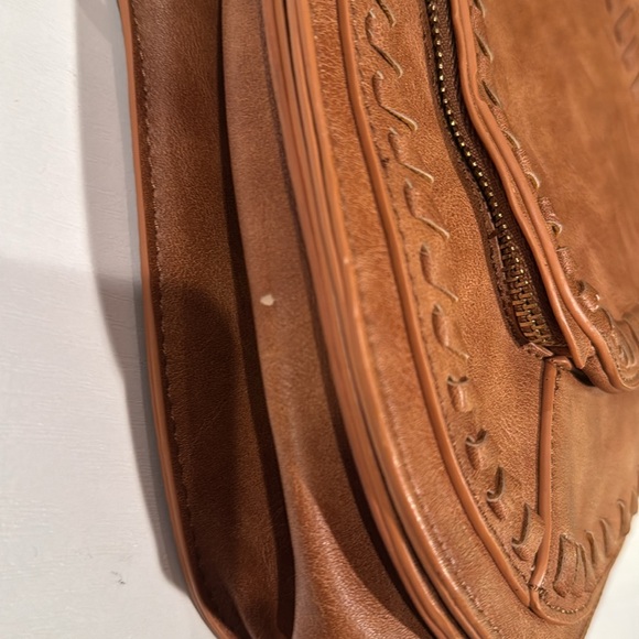 Urban Expressions Lrg Khloe Satchel Crossbody Braided Vegan Leather Western Boho - Picture 13 of 14